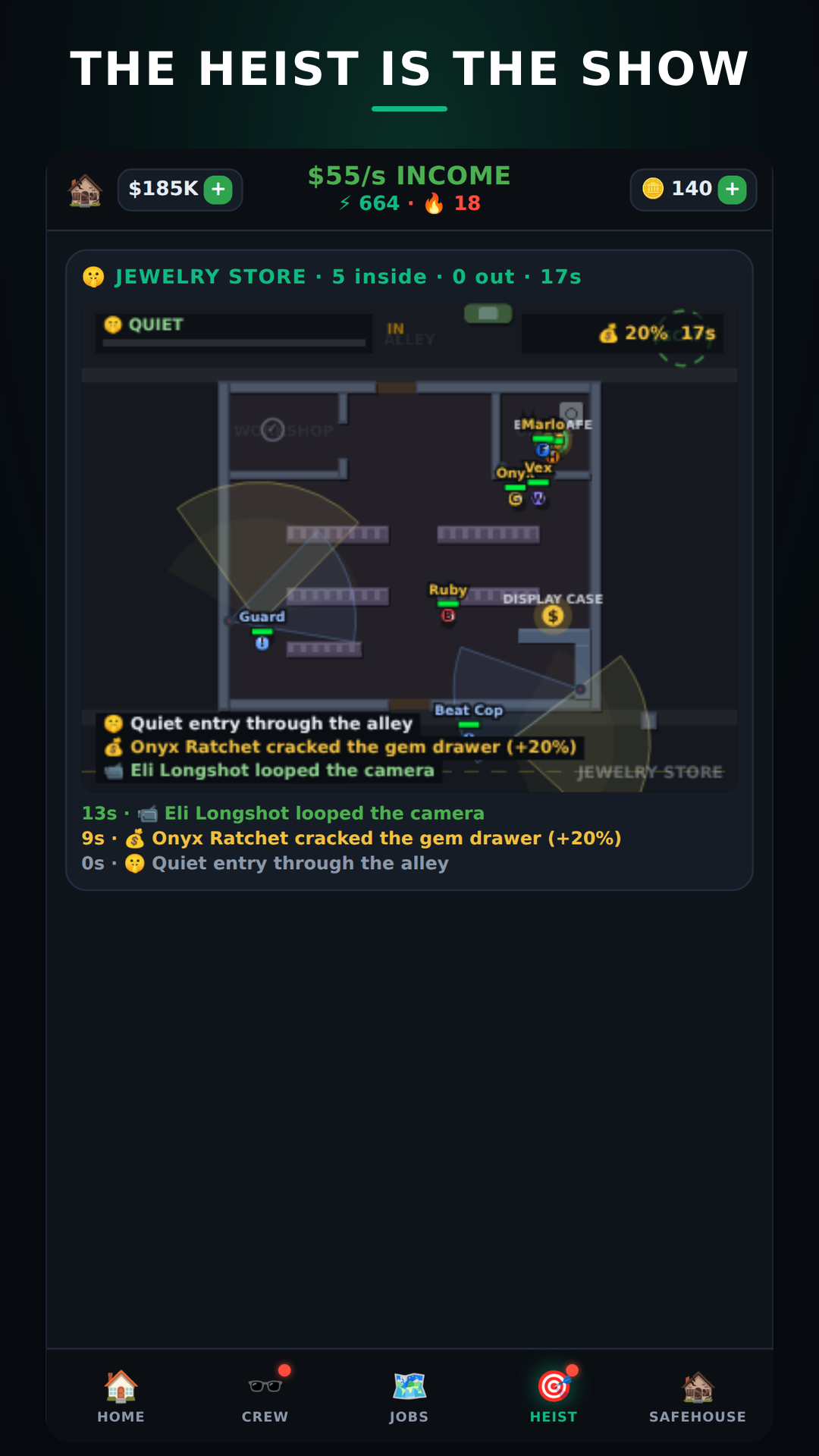 Live heist in progress